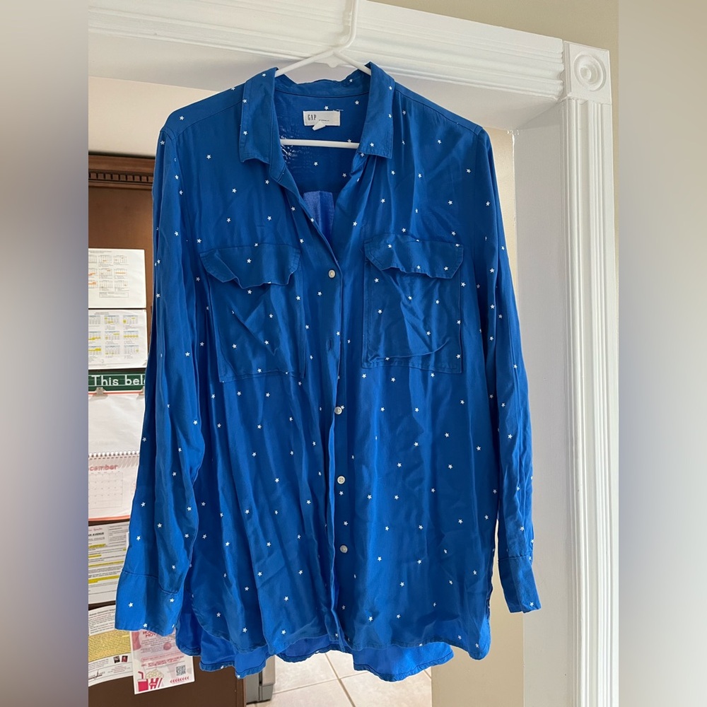 GAP Blue Star Print Shirt